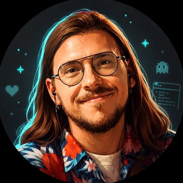 Illustrated portrait of Dima, founder of Neotolis